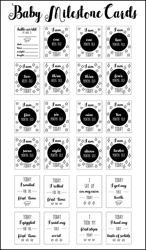 Baby Milestone Cards | Free Printable | Sarah Halstead