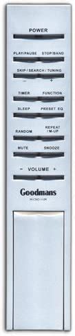 Original Remote Control For Goodmans MICRO1109 Amazon Co Uk