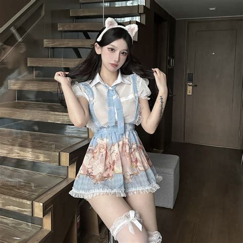 Lingerie Sexy Camisola Alça Fofa Empregada Lolita Shopee Brasil