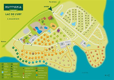 Lageplan Huttopia Lac De L Uby