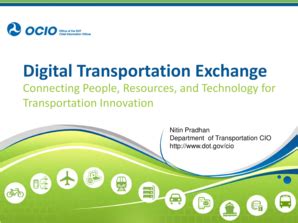 Fillable Online Dot Digital Transportation Exchange U S Department