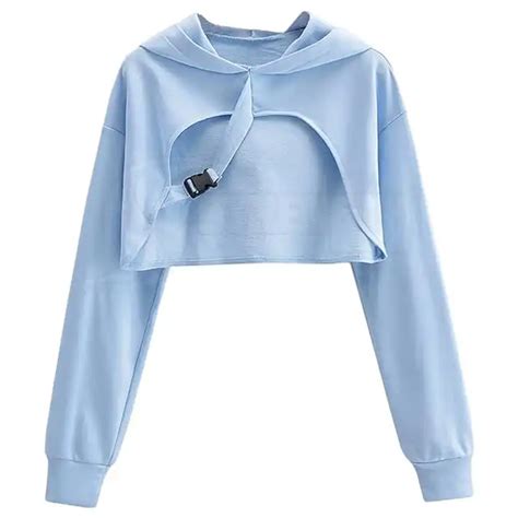 Drop Shoulder Oversized Crop Top Hoodie Sweatshirt 100 Cotton Crop Top