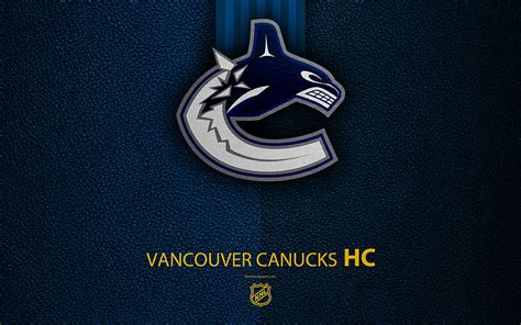 Vancouver Canucks Hc Hockey Team Nhl Leather Texture Logo Emblem