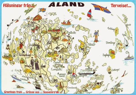 My World In (Written and Stamped) Postcards: [ ÅLAND ISLANDS ] Map of ...