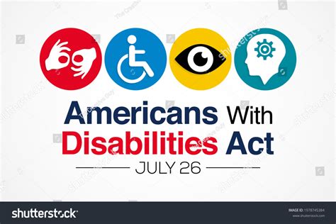 Happy Anniversary Americans Disabilities Act Ada Images Stock