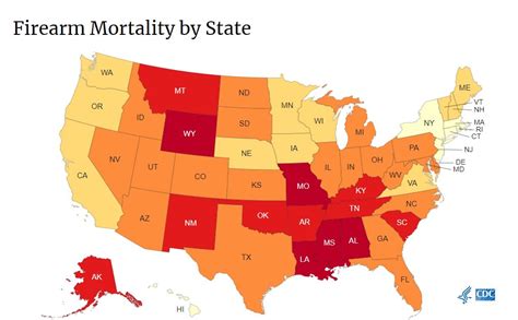 Qué estados tienen las tasas más altas de muertes por armas de fuego