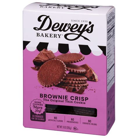 Deweys Bakery Cookies Brownie Crisp Front Right Elevated