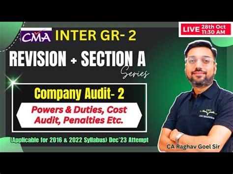 Company Audit 2 Powers Duties Cost Audit Penalties Revision