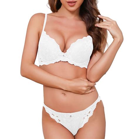 Shekini Women S Push Up Lace Lingerie Set Underwire Sexy Bra And Panty