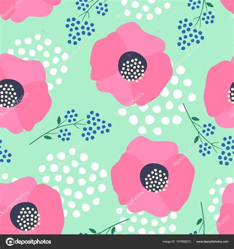 Mint Green Floral Background