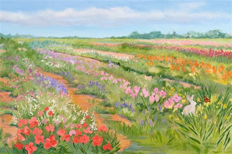 Hamptons Flower Field by Casey Chalem Anderson on Artfully Walls | Artfully Walls