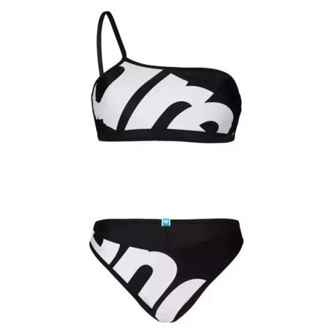 Arena Γυναικείο Μαγιό Set Bikini Με Έναν Ώμο 007048150 whitemulti black Chanioglou gr