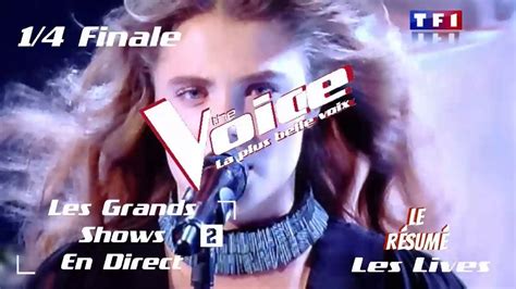 The Voice Le Résumé Des Quarts De Finale Seconds Lives 28 04 2018