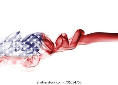 United States America Smoke Flag Isolated Stock Photo