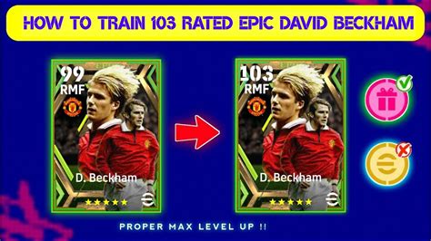 How To Upgrade Epic David Beckham In Pes 2024 D Beckham Max Training