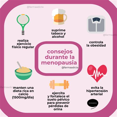 Consejos Durante La Menopausia Infografía Farmaadicta