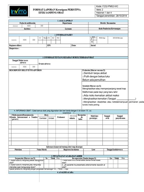 Laporan Kecurigaan Efek Samping Obat | PDF