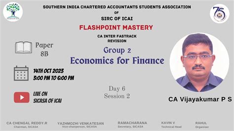 Paper 8B Economics For Finance Fastrack Revision Session 1 By CA