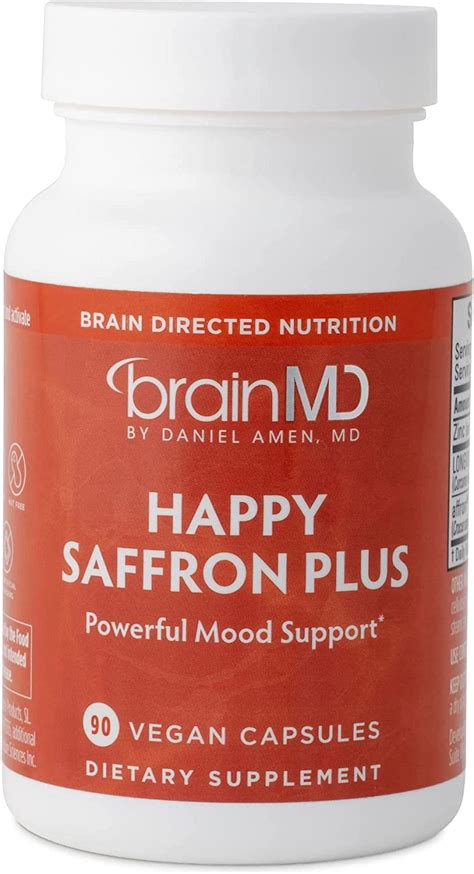 Dr Amen BrainMD Happy Saffron Plus 90 Capsules With Saffron Flower