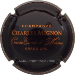 Capsule de champagne Mignon Charles 7 Cuvée Comte de Marne Nom Noir