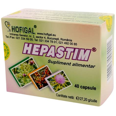 Hepastim 40 Capsule Hofigal Drmax Farmacie