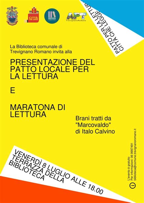 Patto Locale Per La Lettura Di Trevignano Romano Bibliotechesbcs