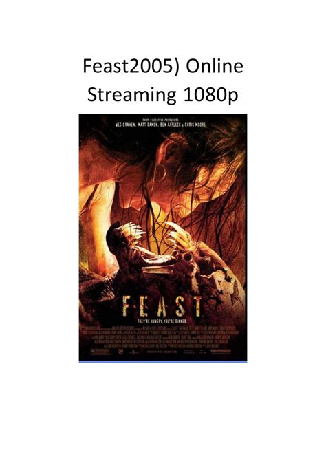 Feast (2005 ) online streaming 1080p action and comedy