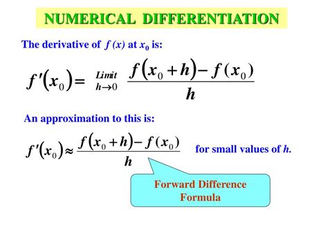 Ppt Numerical Differentiation Powerpoint Presentation Free Download Id598827