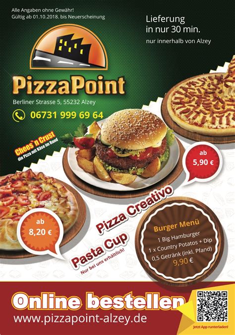 Speisekarte Pizza Point