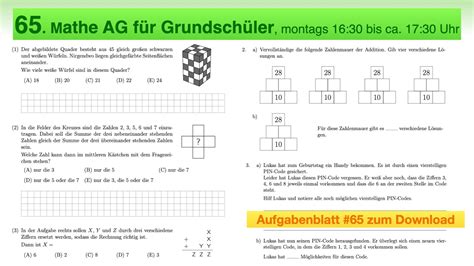 Mathe Ag Grundsch Ler Logik R Tsel Zahlenmauern Mathe