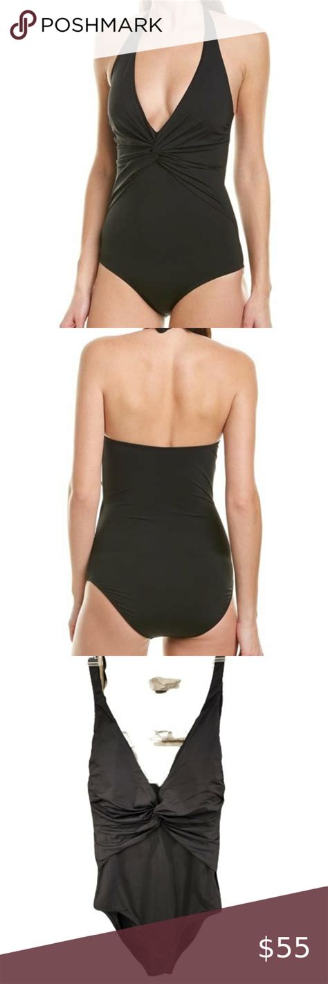 Johnny Was Twist Hurley Black One Piece Bathing Suit Size Large Black