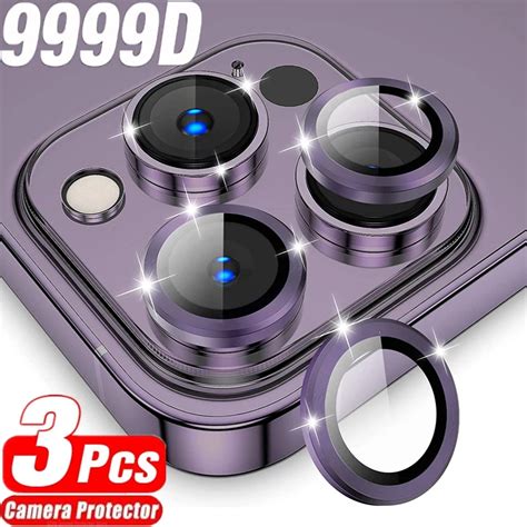 3pcs Camera Lens Protector For Iphone 12 13 Pro Max Mini Metal Ring Protective Glass For Iphone