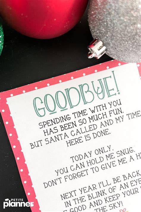 Free Printable Elf On The Shelf Goodbye Letter Makes Elf Easy