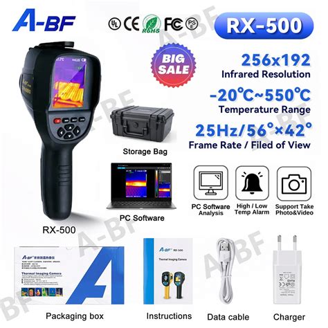 A-BF RX-500 Infrared Thermal Imager Handheld Thermometer USB Thermal ...
