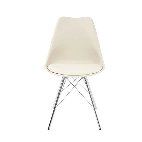 Cadeira Eames Leda Design Estofada Nude Tower Cromado Soffi Móveis de Cozinha Magazine Luiza