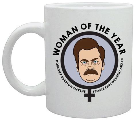 Ron Swanson Woman Of The Year Coffee Mug Mugs Coffee Mugs Ron Swanson