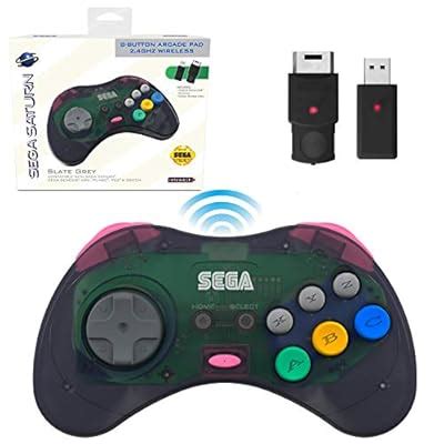 Retro Bit Official Sega Saturn Ghz Wireless Controller Button