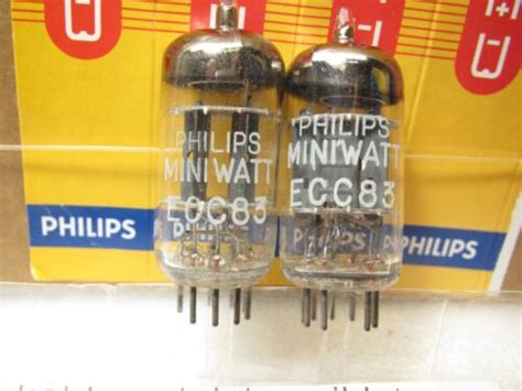 Ax Ecc Philips Miniwatt Amperex Platinum Matched Pair Tv Tested