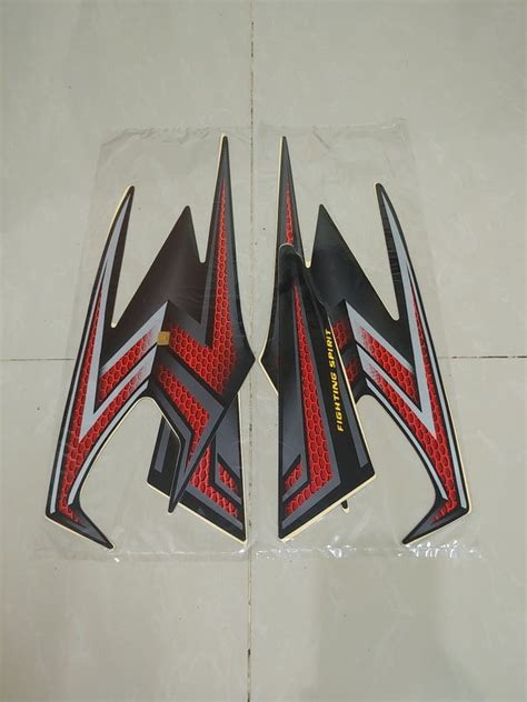 Jual Stiker Body Lis Bodi Striping Rxking 2002 Hitam Merah Di Lapak