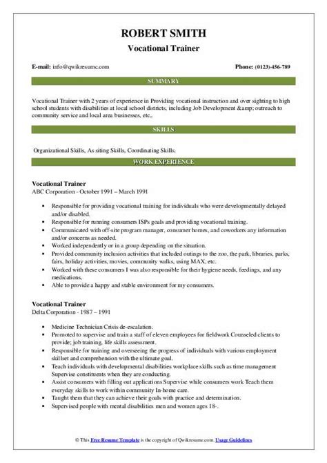 10+ Vocational Trainer Resume Samples & Templates for 2025