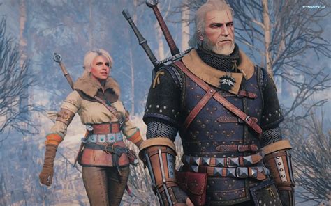 Geralt Ciri Wiedźmin 3 Dziki Gon The Witcher 3 Wild Hunt Wiedźmin Gra