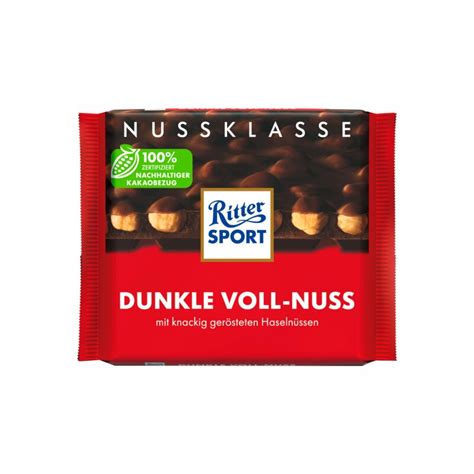 Ritter Sport Nuss Klasse Dunkle Voll Nuss Tafel G Lebensmittel V