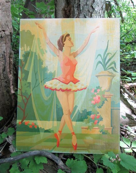 Vintage Paint By Number Ballerina Dancer Balcony Ballet Craft Etsy