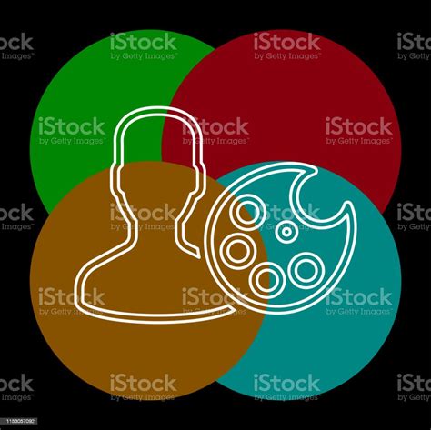 Male Artist Icon Artistic Designer Isolated Stock Illustration