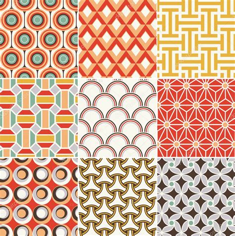 Seamless Retro Pattern Stock Vector By Pauljune 24424489