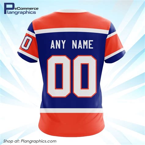 NHL Edmonton Oilers Blue 2023 Heritage Classic All Over Print T-Shirt ...