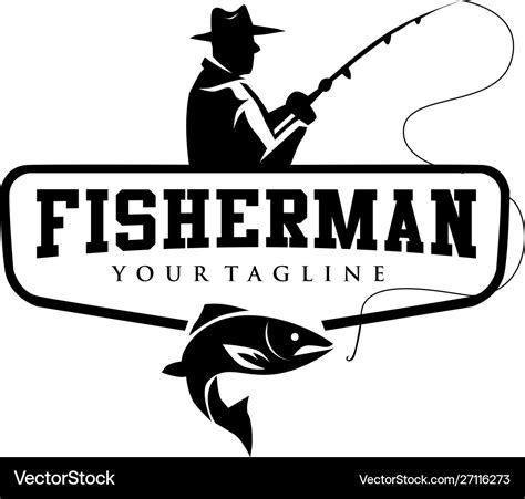 Fisherman logo Royalty Free Vector Image - VectorStock