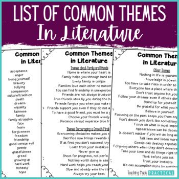 Universal Themes In Literature