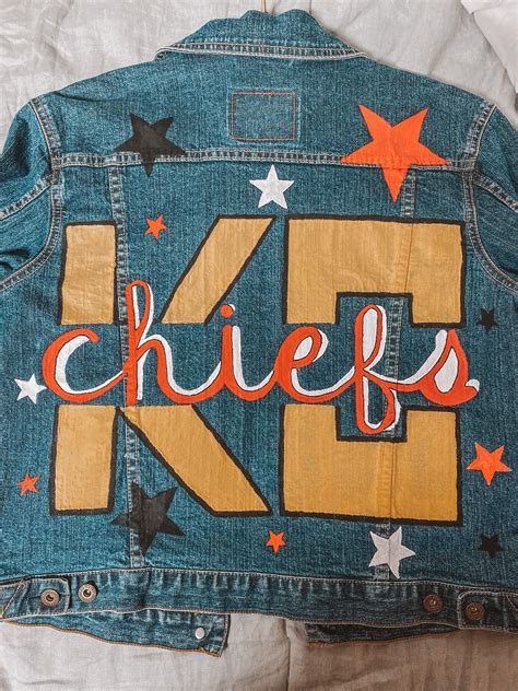 Painted Jean Jacket Painted Denim Jacket Diy Denim Jacket Custom