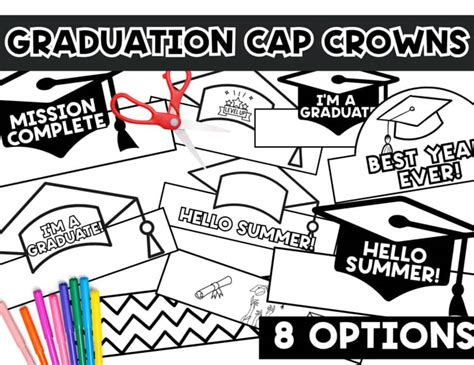 Graduation Cap Crown Craft End Of Year Hat Activity Summer